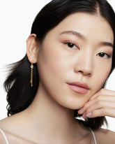 Helena Box Chain Drop Earrings in 18K Yellow Gold with Diamonds, 52.8mm